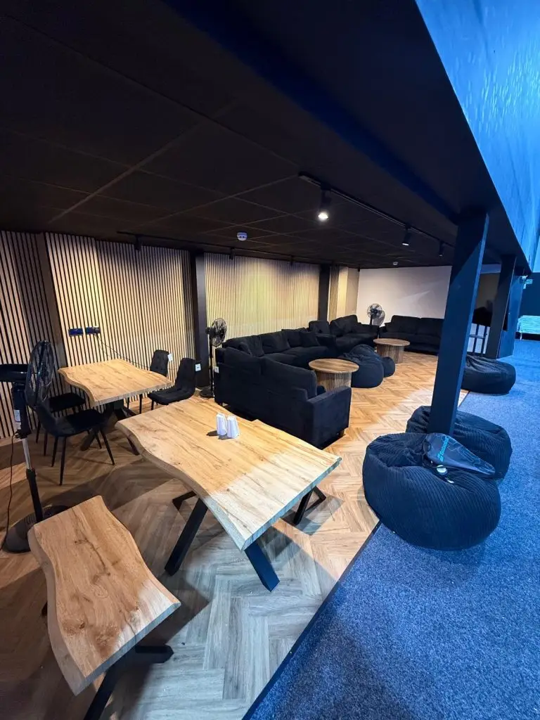 Finished breakout area in a commercial fit out